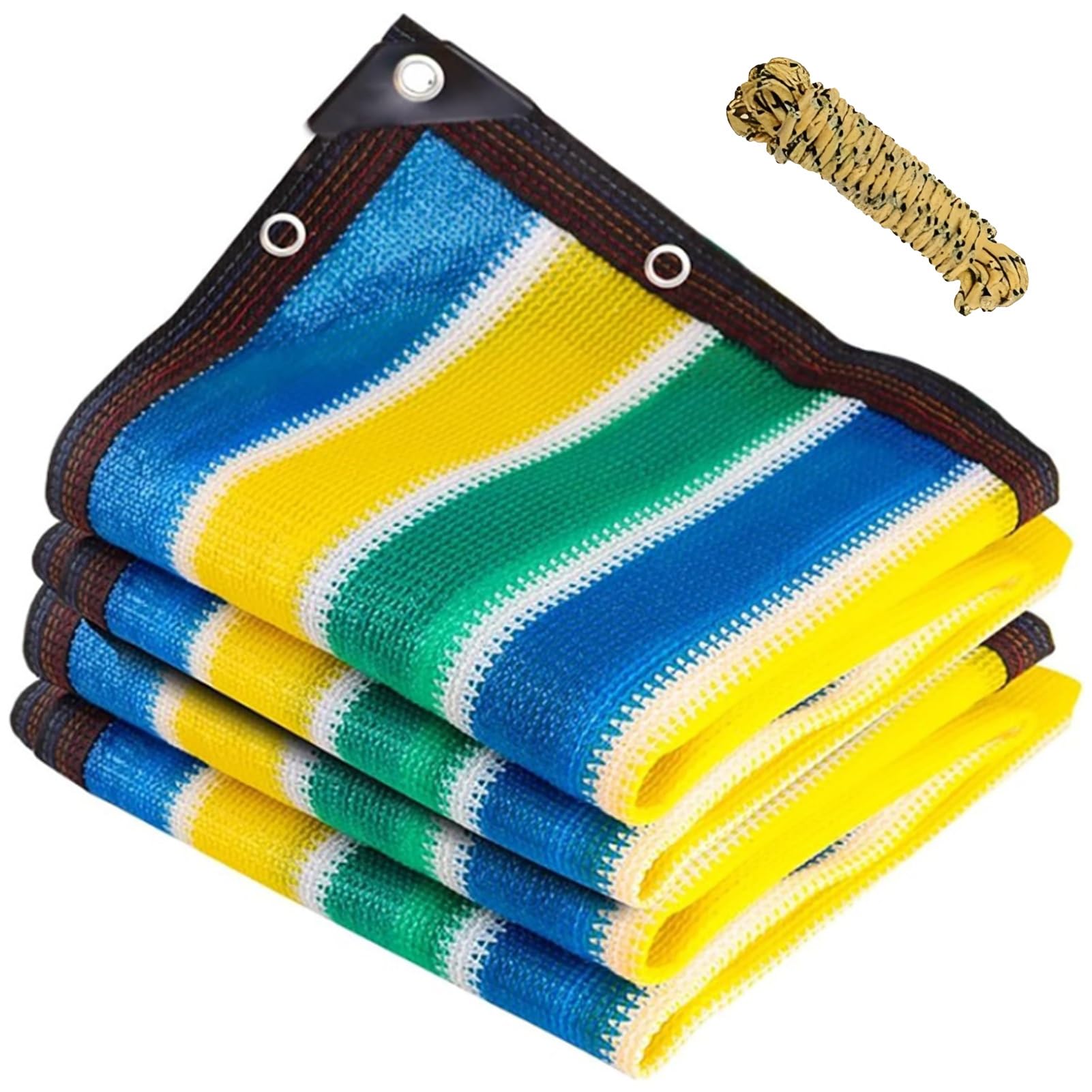 Voile d'ombrage extérieur YVYKFZD protection 90% œillets