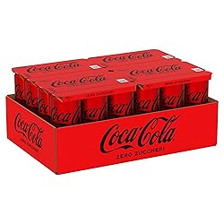 Offerta Coca-Cola Zero Zuccheri, Tutto il Gusto della Formula Coca-Cola Senza Calorie, Lattina 100% riciclabile - 24 Lattine da 330 ml in sconto oggi