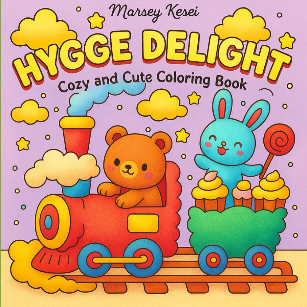 HYGGE DELIGHT: Coloring Book for Adults and Teens Featuring Cute Creatures, Warm Hygge Home Settings, and Soothing Cottage Moments, Cozy and Cute Drawings for Relaxation (Hygge Delight)