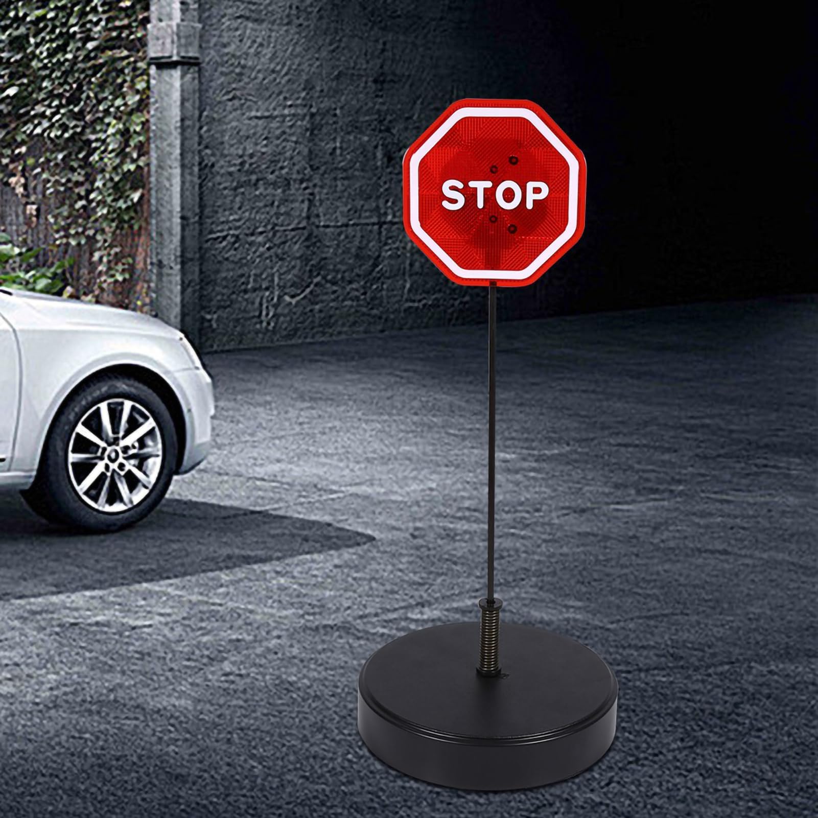 Ejoyous Sensore di Arresto del Parcheggio a LED, Sensore di Arresto a LED Lampeggiante con Supporto per L'assistente di Arresto per Il Parcheggio per i Garage Veicolo All'Indietro