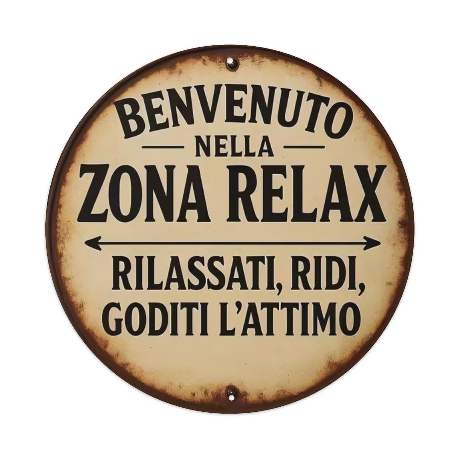 Italian Text Sign Aluminium Sign 20x20cm