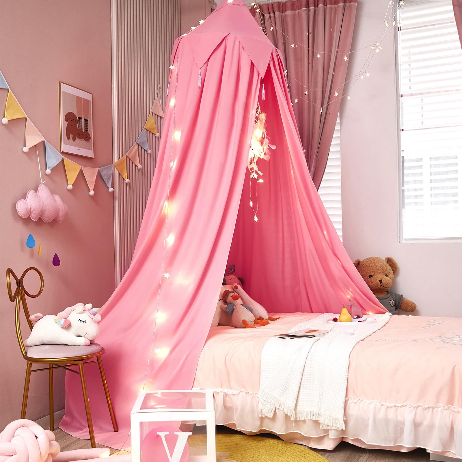 ZIQINPSQ Bed Canopy,Mosquito Protection,Mosquito Net Double Bed and Single Bed,Insect Repellent Foldable Portable for Girls Home Garden - Image 2
