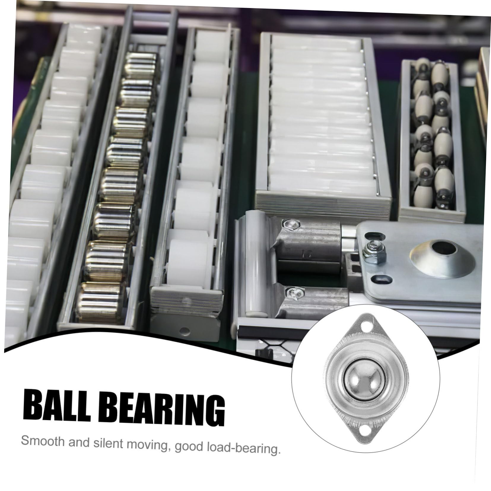 DINHEAROM Smooth Moving Ball Transfer Units 20pcs Roller Ball Bearings Steel Round Casters for Workbenches Easy to Attach
