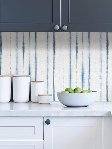 Miniatura 5 de NuWallpaper Papel tapiz azul índigo Drops Peel & Stick