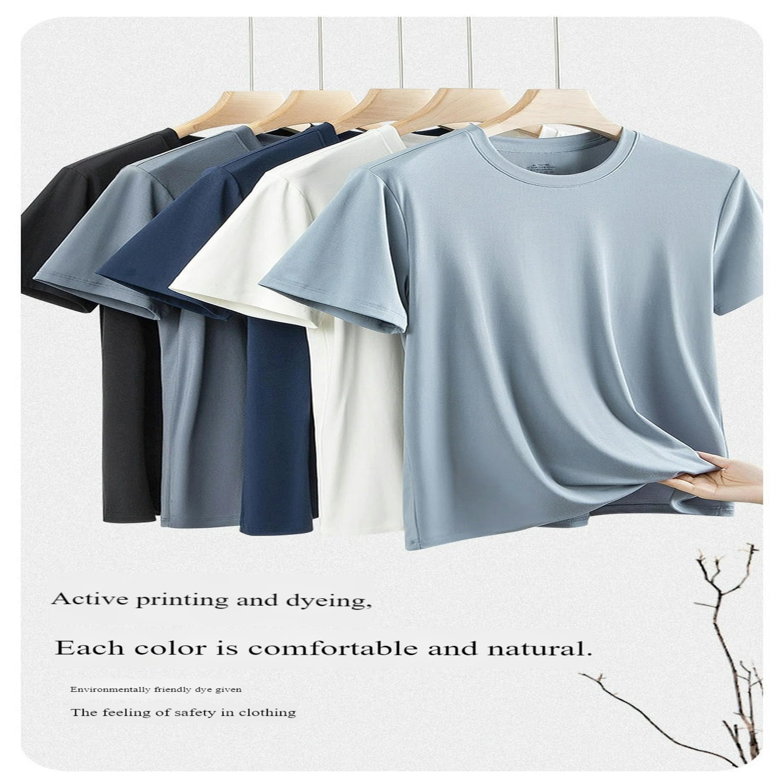 Męskie t-shirty, cienkie, z krótkim rękawem