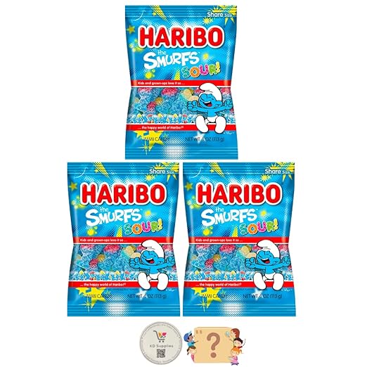 Haribo Gummi Candy Soft & Chewy Delicious Gummies, (Pack