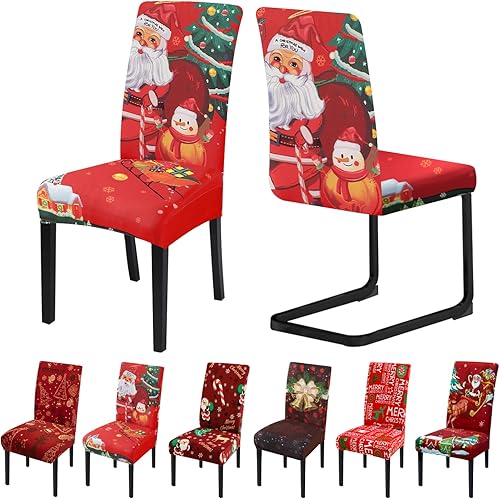 Fundas para sillas de comedor (juego de 6 fundas elásticas para sillas de comedor de elastano, fundas para sillas de cocina, extraíbles y lavables,