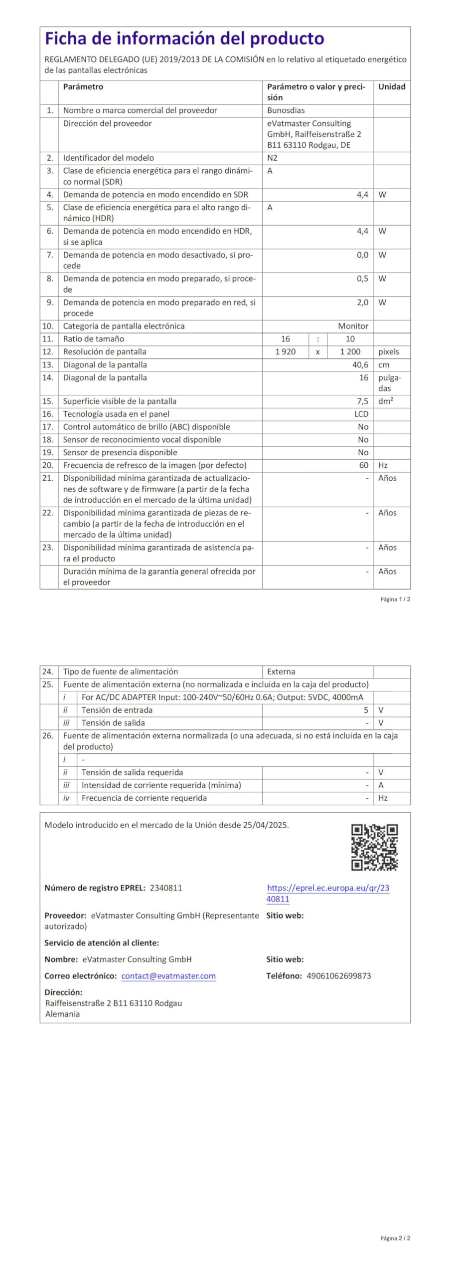 Kwumsy Monitor Portátil-Extensor Pantalla Portátil 16 Pulgadas, Admite Pantallas giratorias y Desmontables, para Todos Los Portátiles (VESA Montable)
