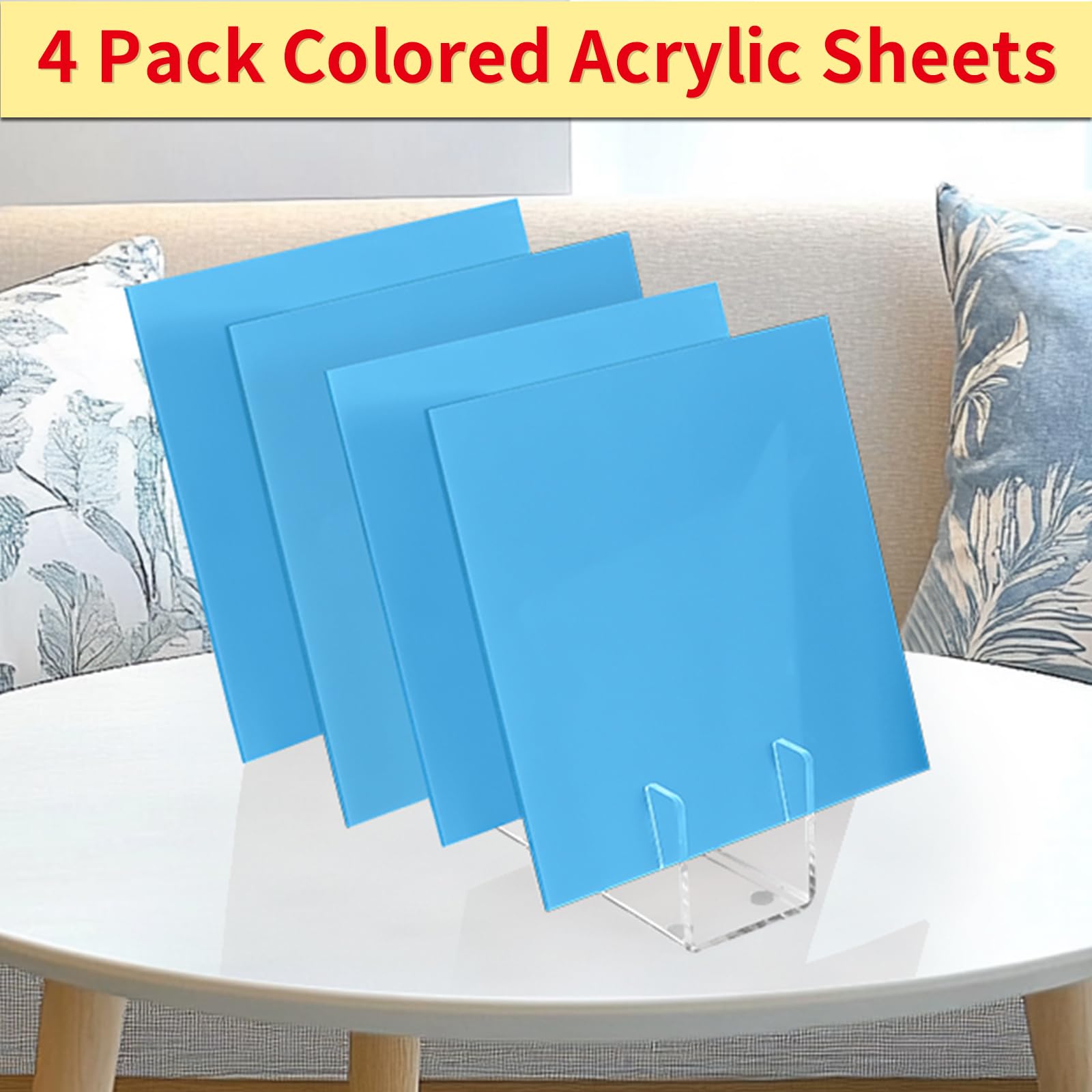 Acrylic Sheets - 4 Pack 12x12 Blue -5
