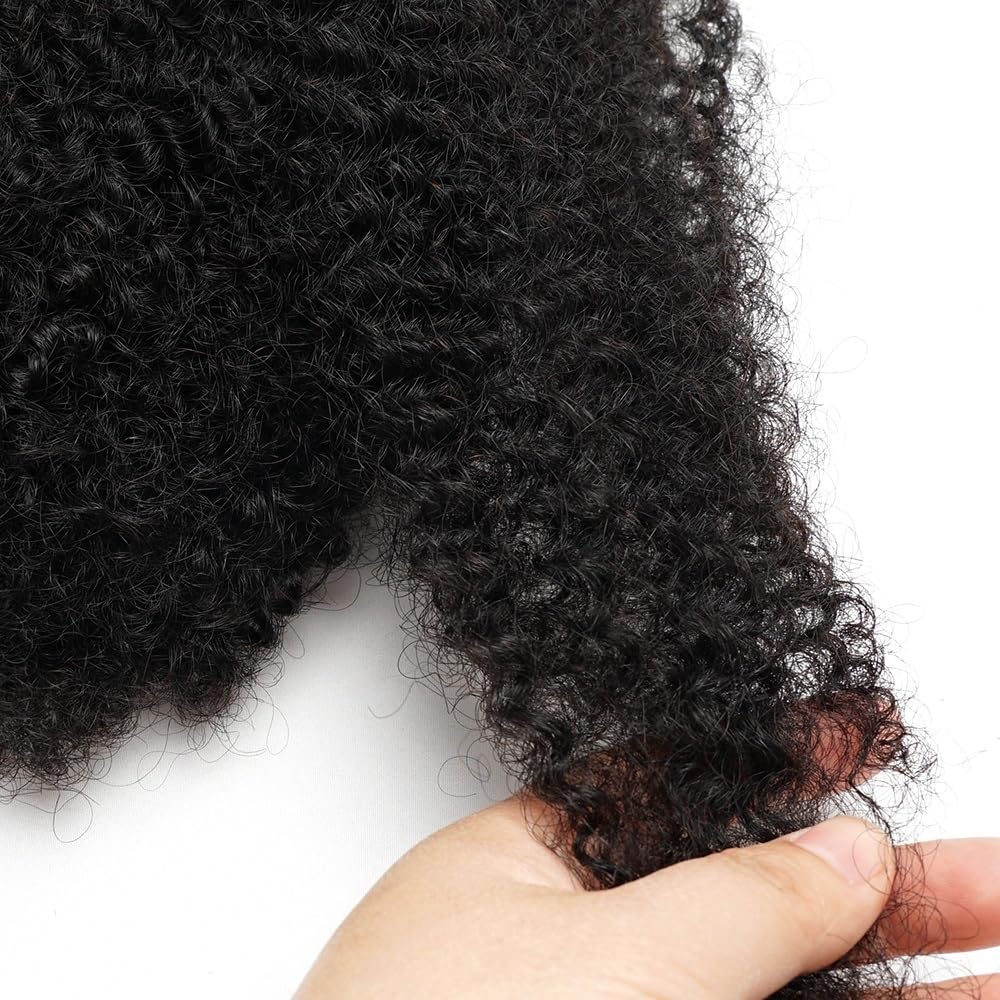 Splatanie włosów Afro Kinkys Ludzkie włosy hurtowo 50g/opakowanie, Warkocze do dredów, Naprawa loków, Skręty, Przedłużanie dredów Kobieta(12inches)