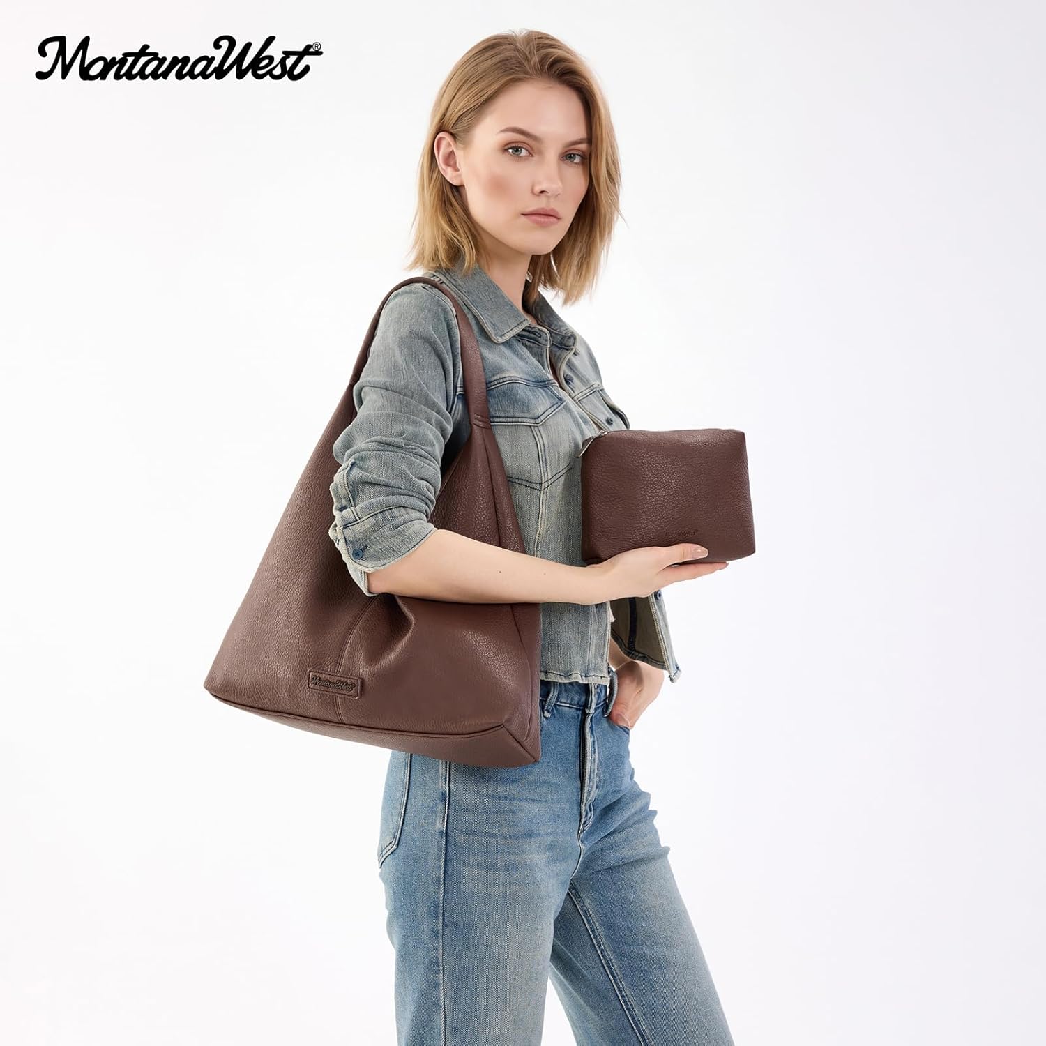 Montana West Hobo Bag Purses for Women Slouchy Soft Shoulder Handbags Tote with Pouch