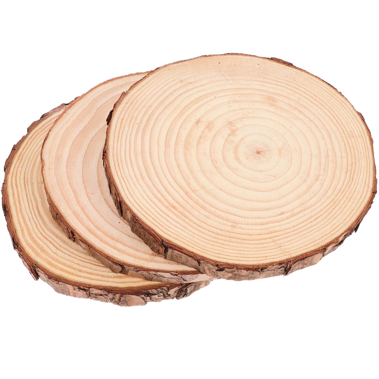 Lot de 3 pierres de marche en bois pour l'extérieur - Pavés de jardin durables - Pour la cour - En bois - en