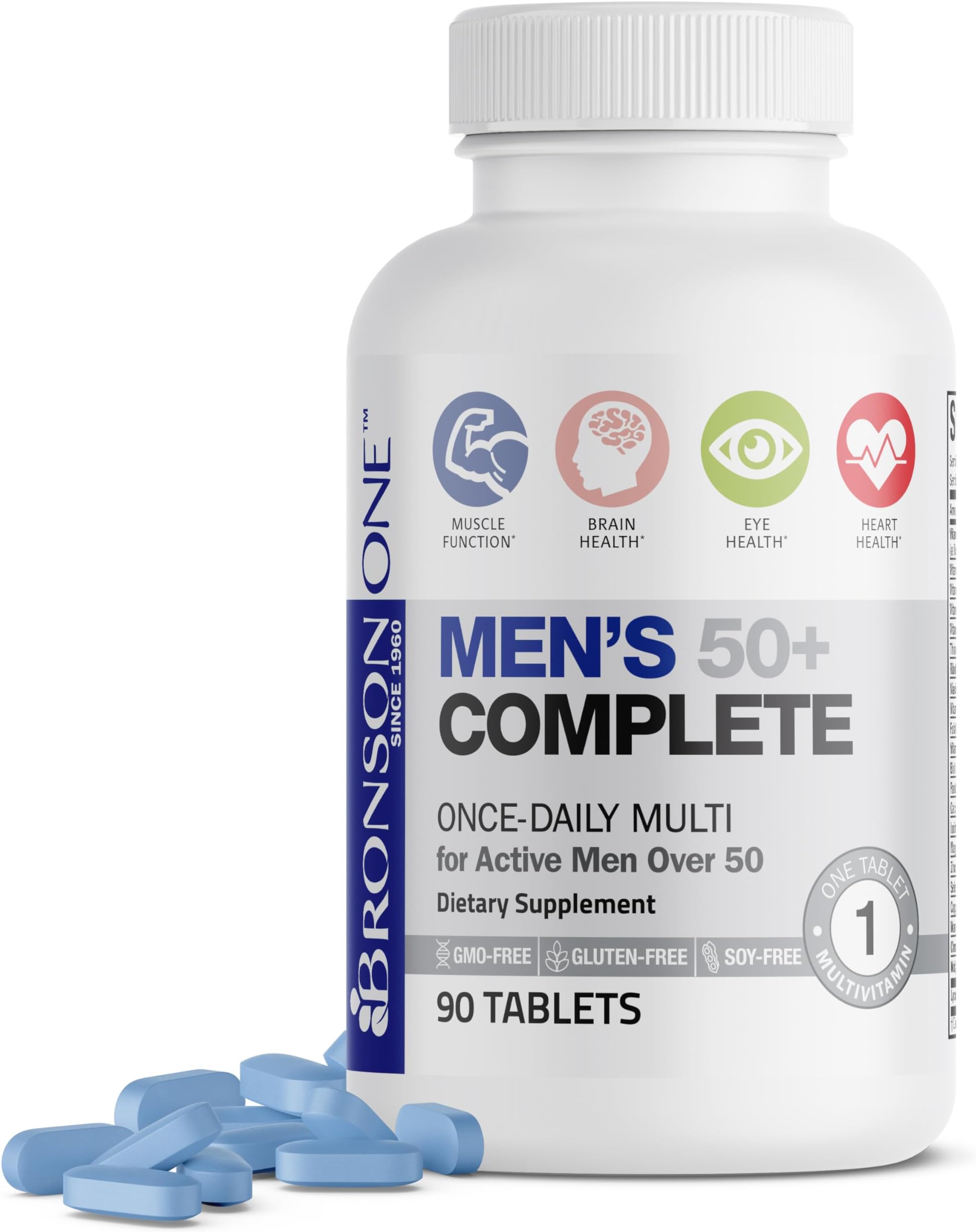 GNC Mega Men 50 Plus One Daily Multivitamin Supports