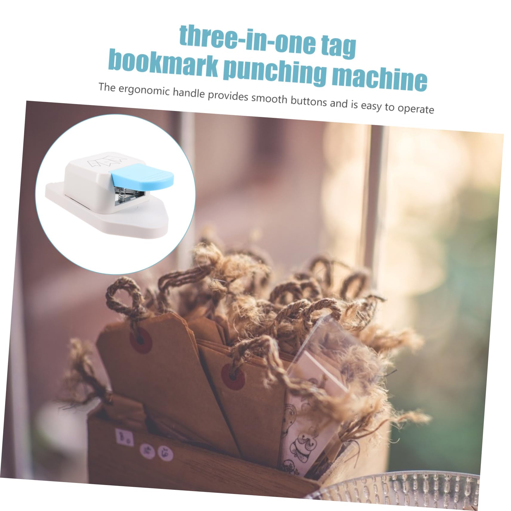 Perforatore Leva Bianco per Etichette, Scrapbooking Diy, 3 Larghezze