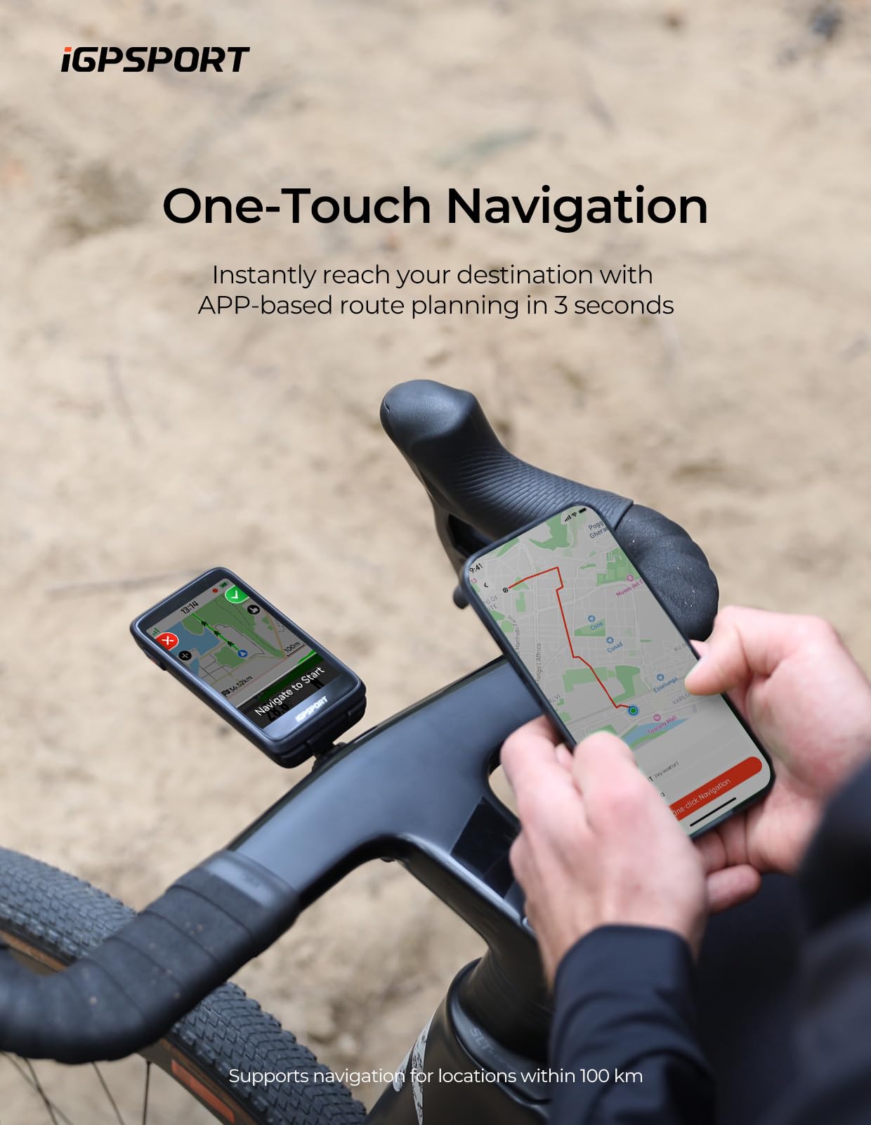 Amazon | iGPSPORT BiNavi バイク コンピューター GPS 3.5インチ