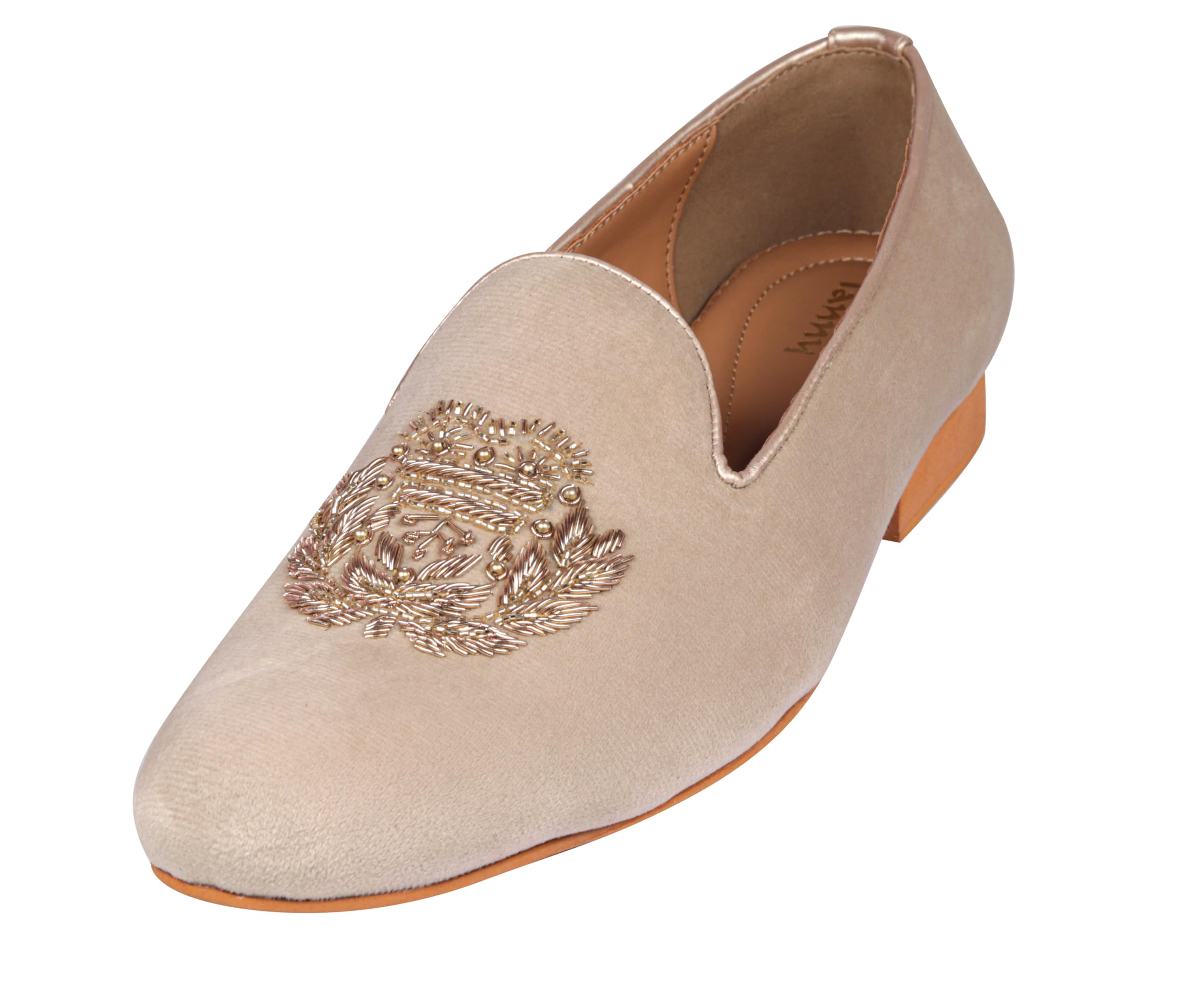 Men's Fabric Matarial Cream Ethnic Shoe for for Wedding|Party|Occasions|Fashion|Outdoor|Indoor|Lightweight|Shoes with TPR Sole