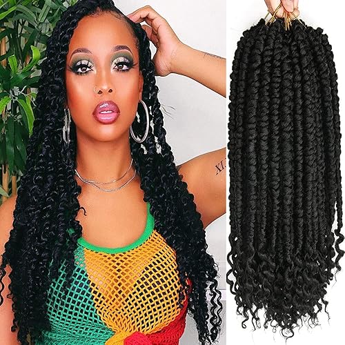 Miniatura 7 de 14 pulgadas, 8 paqueteslote Passion Twist Crochet Hair Short Pre Looped Passion Twist Crochet Trenzas Bohemias Spring Twist Crochet Trenzado Cabello