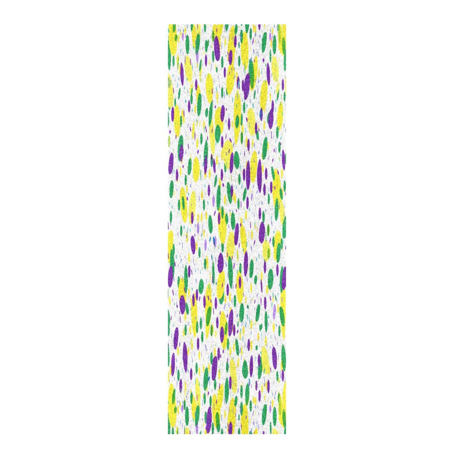 CEBUGI Mardi Gras Background Skateboard Grip Tape 33x9in Waterproof Tear-Proof Longboard Grip Tape Bubble Free Non-Slip Scooter Grip Tape for Girls Boys