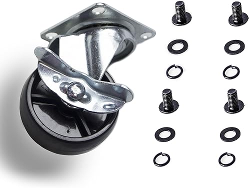 Dyna-Glo 101-04017 Bloqueo de ruedas de 2.5 pulgadas con 4 tornillos/arandelas planas/arandelas de resorte