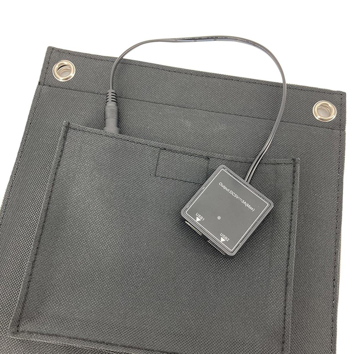 Chargeur Solaire, Chargeur Solaire Portable 20W avec Port USB Panneau Solaire Pliable Camping Randonnée Voyage Compact Chargeur de Téléphone à Énergie Solaire pour Tablette Ordinateur Portable Télép