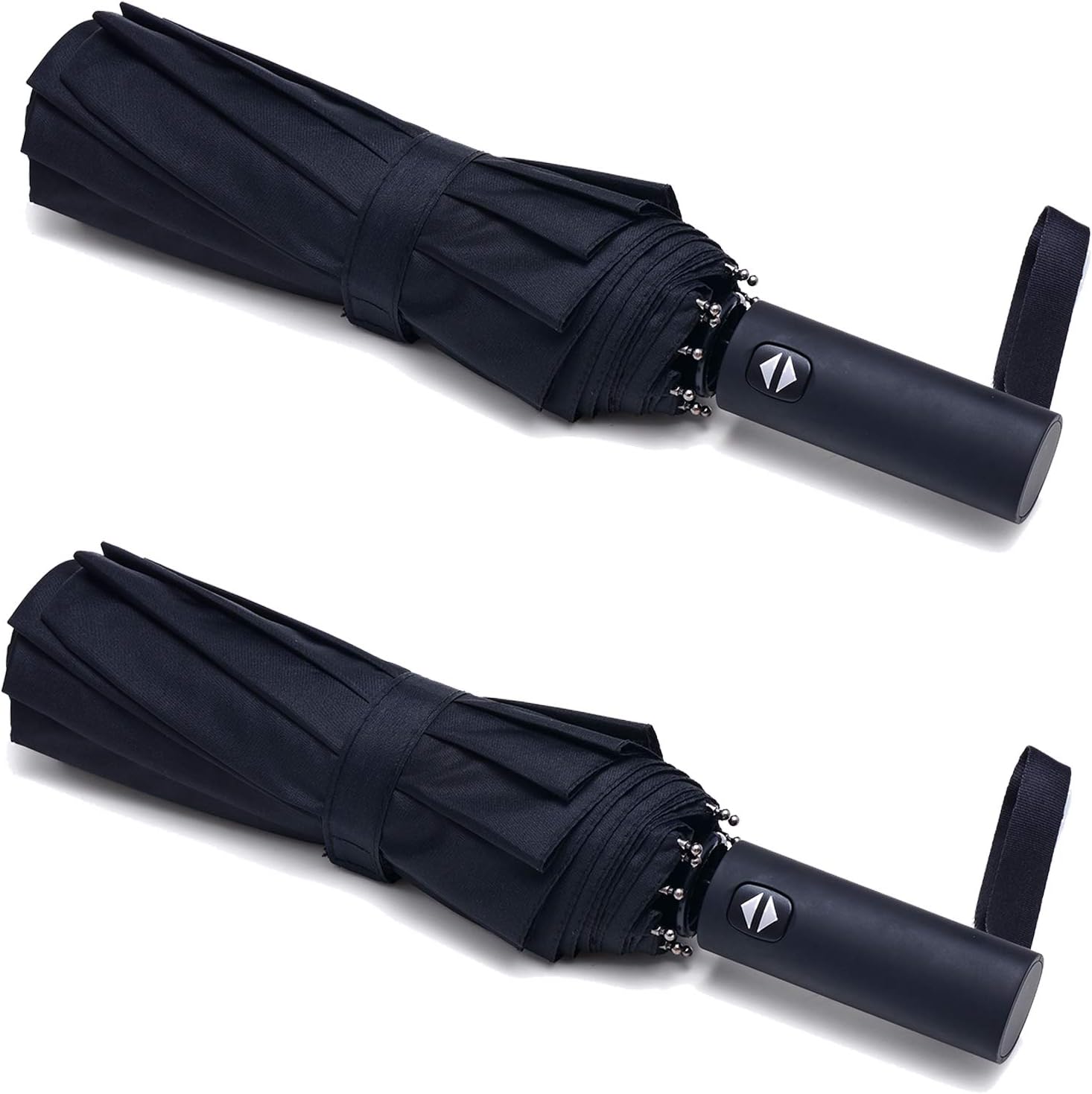 PFFY 2 PACK Compact Travel Umbrella Windproof Collapsible 10 RIBS Auto Open & Close Folding Small Umbrella