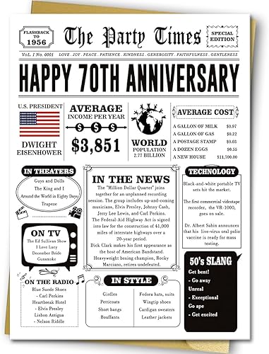 Miniatura 9 de Tarjeta jumbo de 60 aniversario para mujeres y hombres, tarjetas retro de 60 aniversario de boda, regalo para marido y esposa, gran decoración de