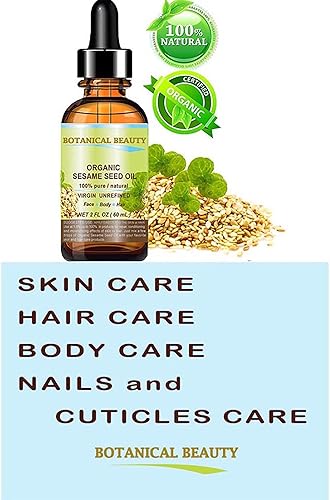 Miniatura 2 de Aceite orgánico de semilla de sésamo 100% puro, natural, virgen, sin refinar, sin diluir, aceite portador prensado en frío para cara, piel, cuerpo,