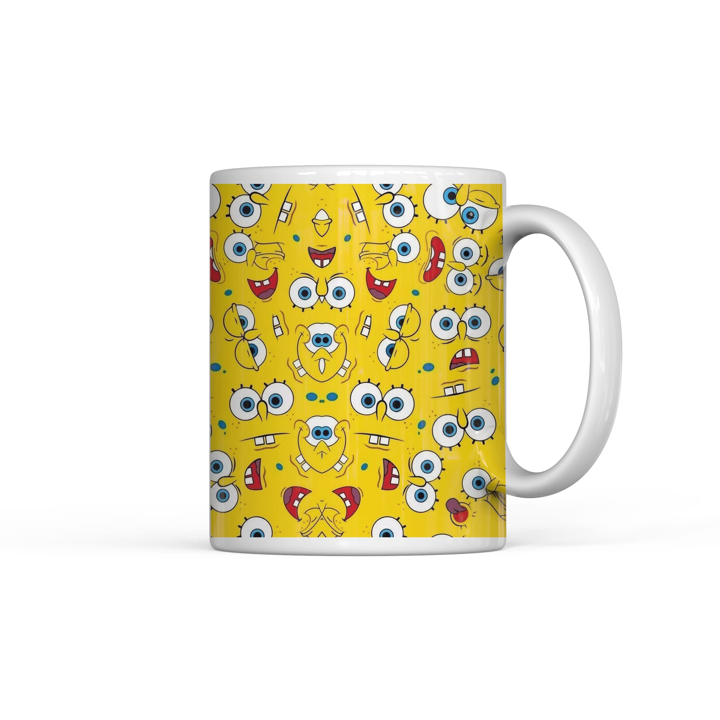 Home Decor Expert Spong Bob Square Paints White Ceramic Coffee Mug 350ml
