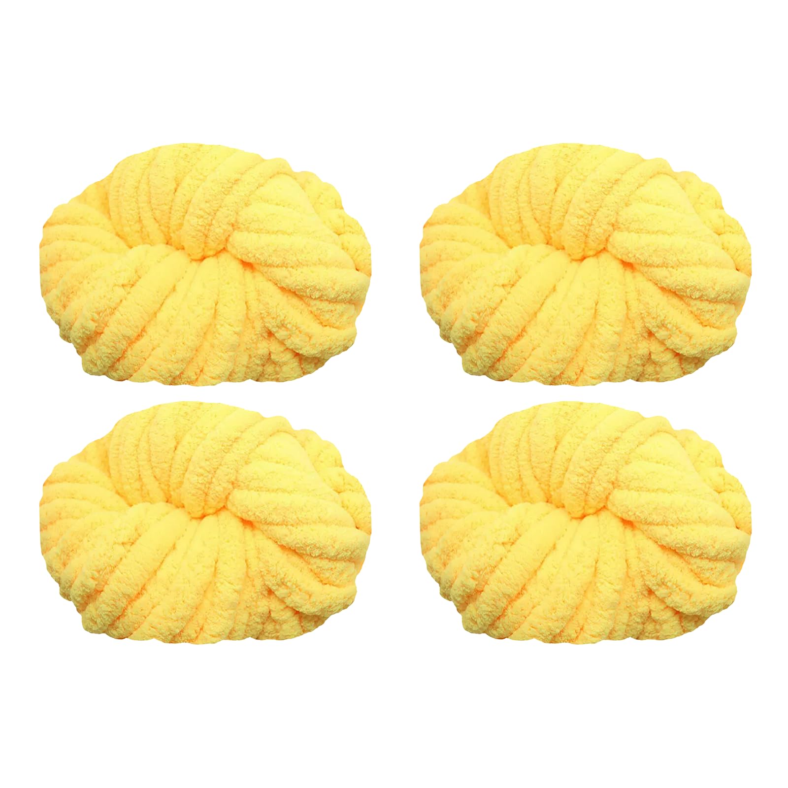 Maxee Chunky Chenille Yarn 1000g (4 Skein: 250g/8.8 oz, 27 yds) for Hand Knitting, Large Soft Fluffy Crocheting, Perfect for Crocheting Pet Nest, Blanket, Decorative Pillows