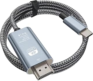 3BAO USB C to HDMI Cable 4K@60Hz 2M, Braided USB Type C to HDMI Adapter for Home Office Thunderbolt 4/3 Compatible with MacBook Pro 2021/2020, MacBook Air,iPad Pro 2021, Surface Book 2,Galaxy S23 S22