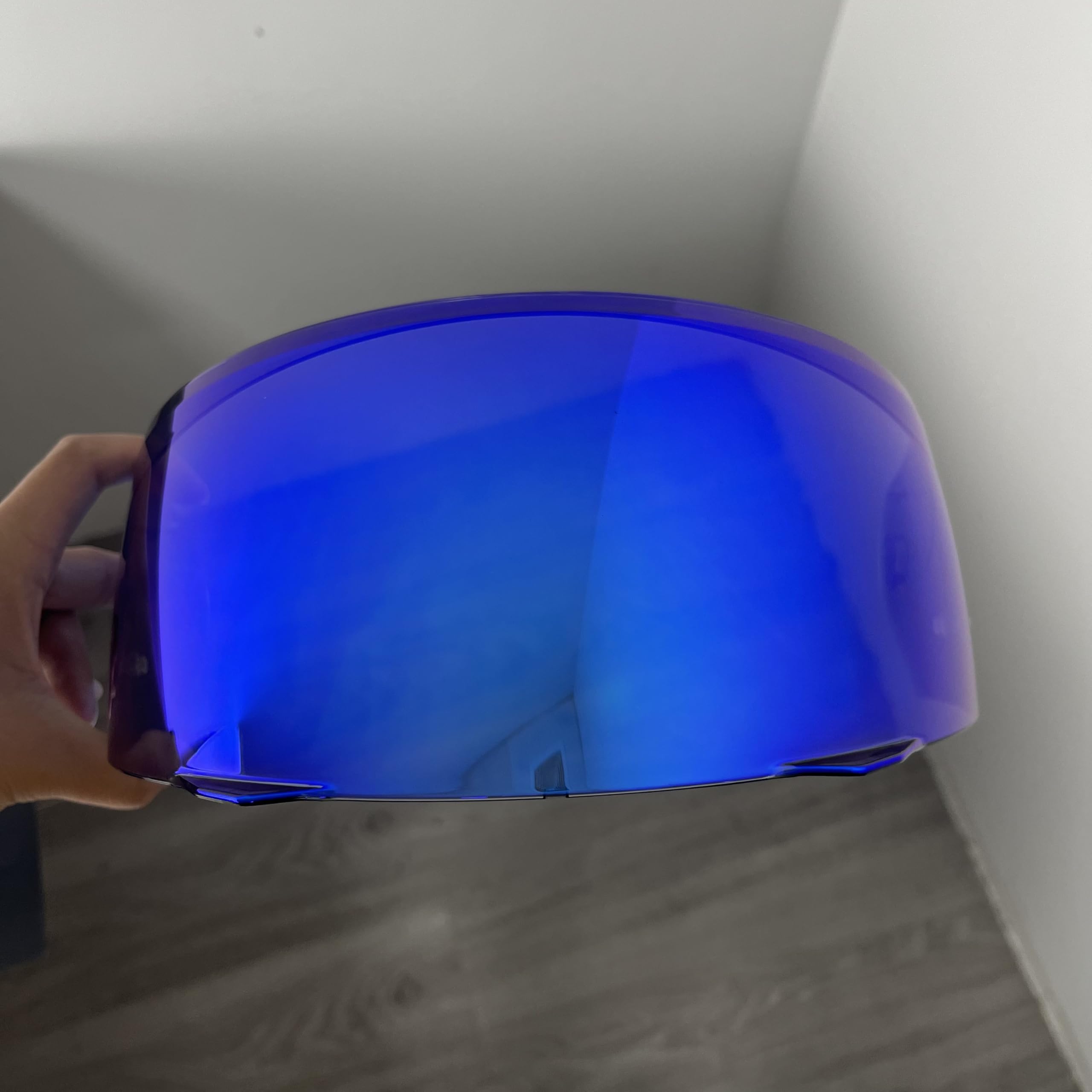 CYLCLNB YOURNAME Shield for HJC HJ33,i90,i91 face shield uv-protected Visera Casco Moto (Silver-For Day)(Deep Blue-for Day)