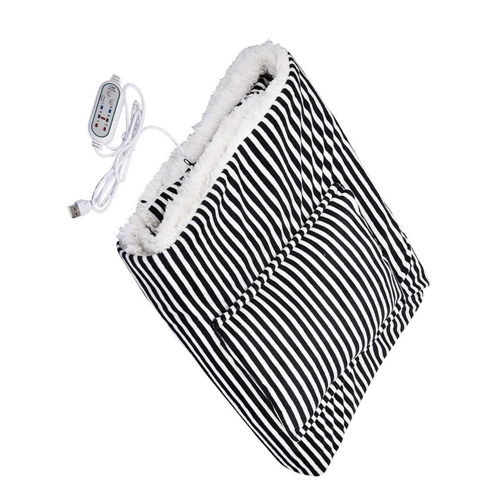 USB Electric Blanket Adjustable Heat Levels Soft Flannel Winter Warm Shawl for Sofa Bed Or Camping