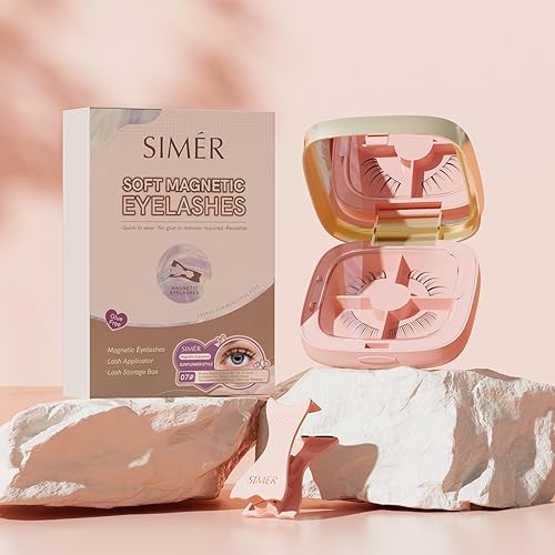 Vista 29 de Pestañas magnéticas sin delineador de ojos, pestañas de doble imán con aplicador, reutilizables 4D, no necesita delineador de ojos ni pegamento