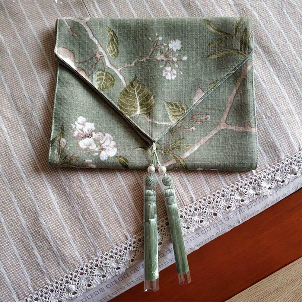 NAKAN Tela de Tapicería Estilo Rústico por Metro 280x100cm Ancho Pájaros Verdes Estampado Floral Tela de Poliéster para Sillas Muebles, Decoración Y Manualidades(Size:3m)