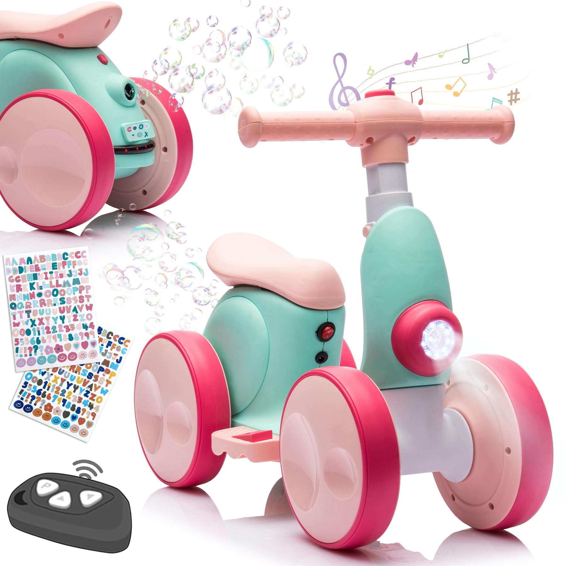 Kids Electric Car Pink Green