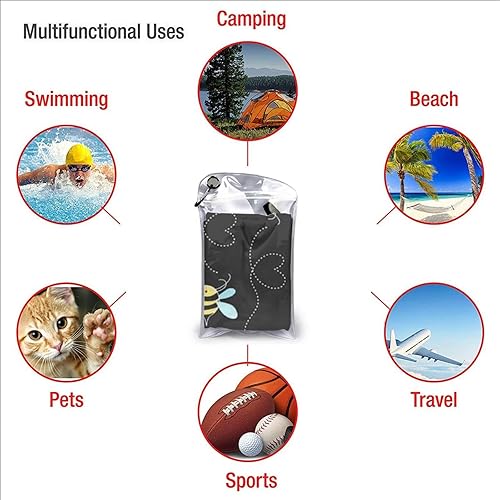 Miniatura 7 de Bumble Bees - Toallas de playa de secado rápido, sin arena, para adultos y niños, toallas de playa personalizadas con bolsillos, toallas de baño