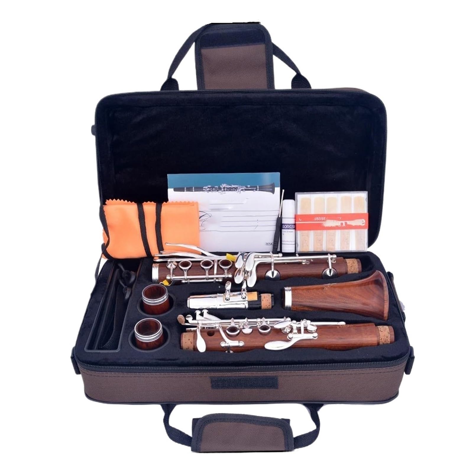 Początkujący Klarnet Profesjonalny Klarnet Z Czerwonego Drewna 18 Keys BB Rosewood Silania Klucze SIB Clarinet