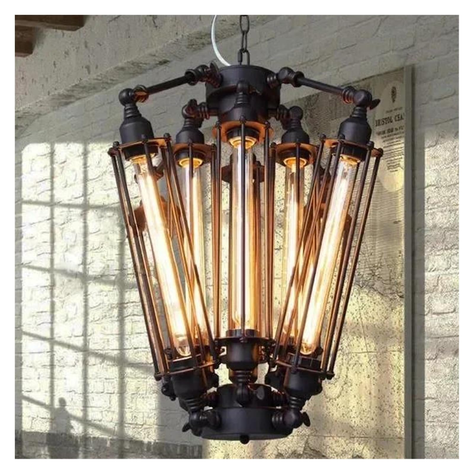 Generico Lampadari industriali retrò, luci, lampade a sospensione, Art Deco, moderne grandi e nere