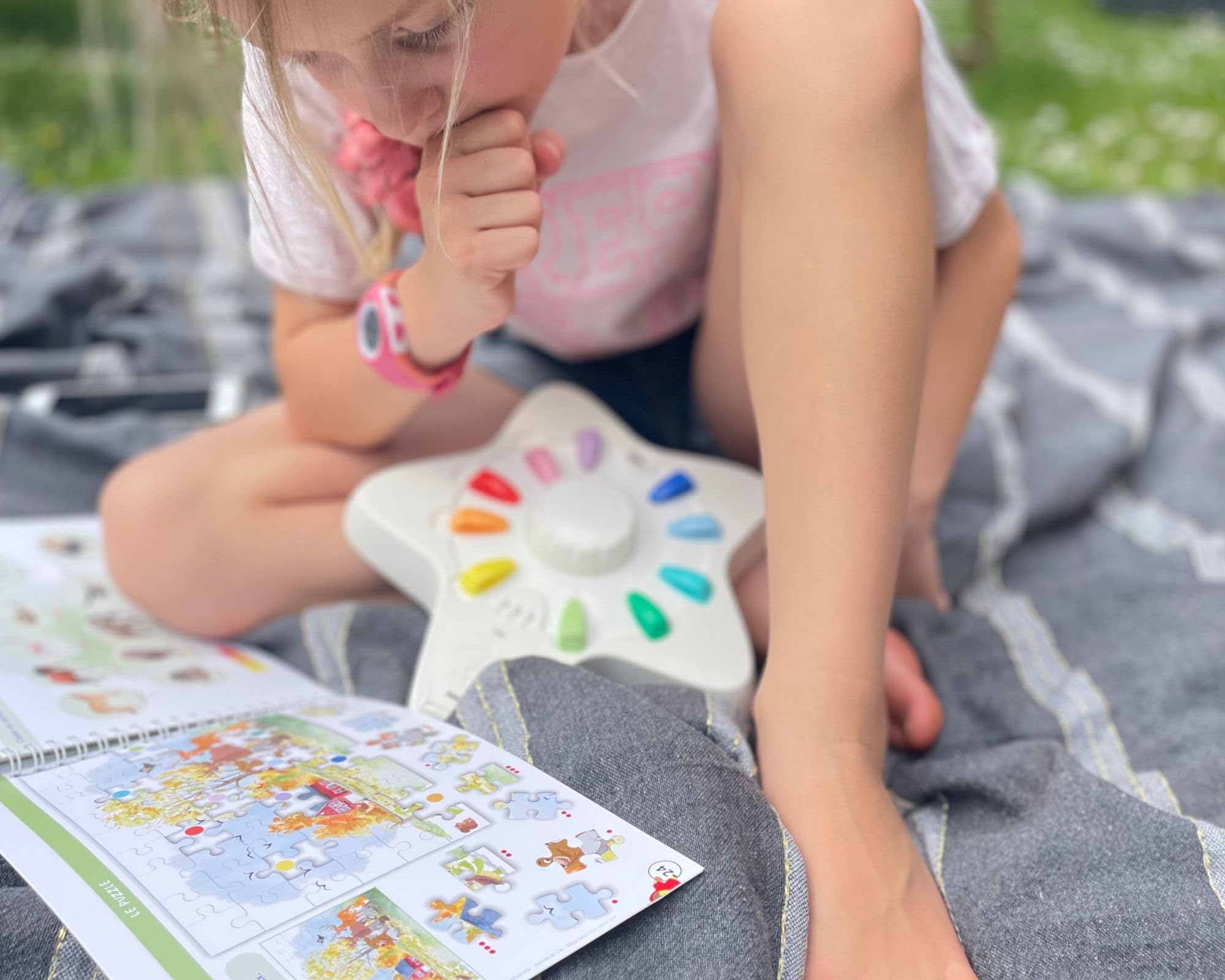 LIVRET ETOILIUM - Contes et fable - 8 histoires à lire et à écouter + 30 fiches autocorrectives programmables sur l’ETOILIUM, 5-8 ans, 1 à 2 Joueurs, Jeu éducatif
