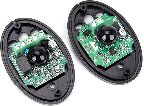 Photocell Sensor for Gate Opener Universal Outdoor Infrared Beam Sensor Sliding Gate Opener Accessory 24V 1 PairTransmitter and Receiver