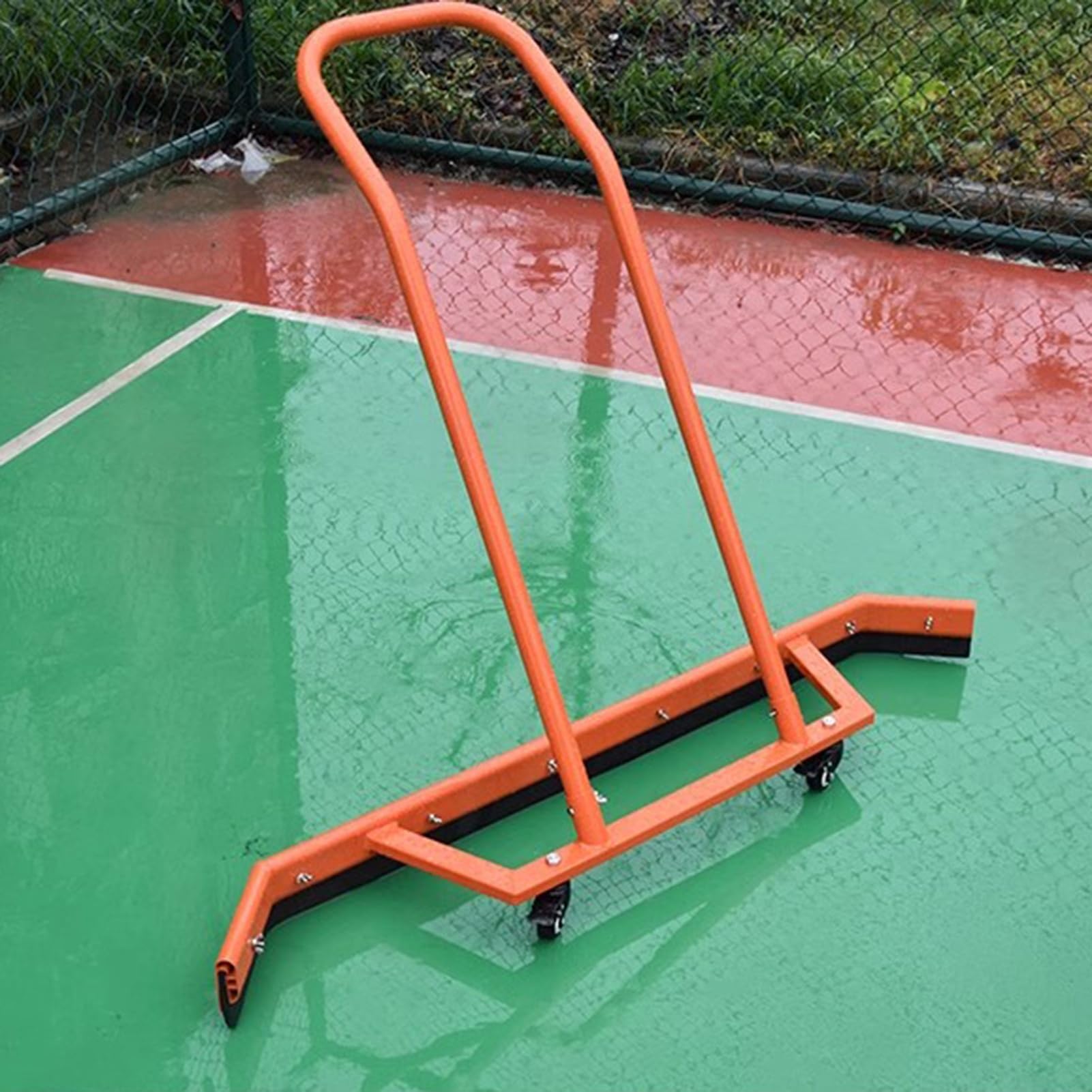Spazzaneve professionale arancione for campi da tennis, for rimuovere l'acqua in autunno e inverno, attrezzatura for spingere all'esterno in alluminio