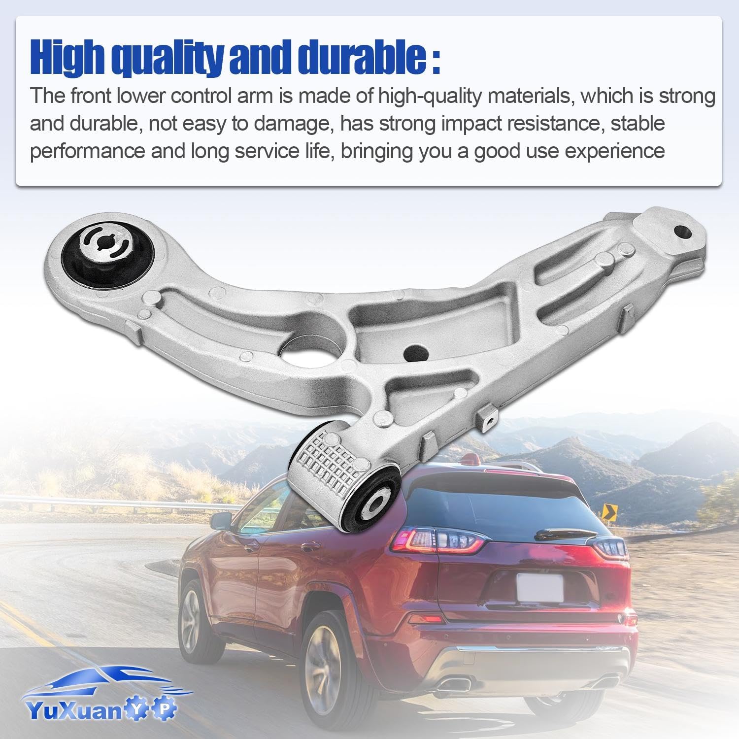 68285992AF RK643775 Front Right Lower Suspension Control Arm Fits for Jeep Cherokee 2019 2.4L 2.0L 3.2L Passenger Side