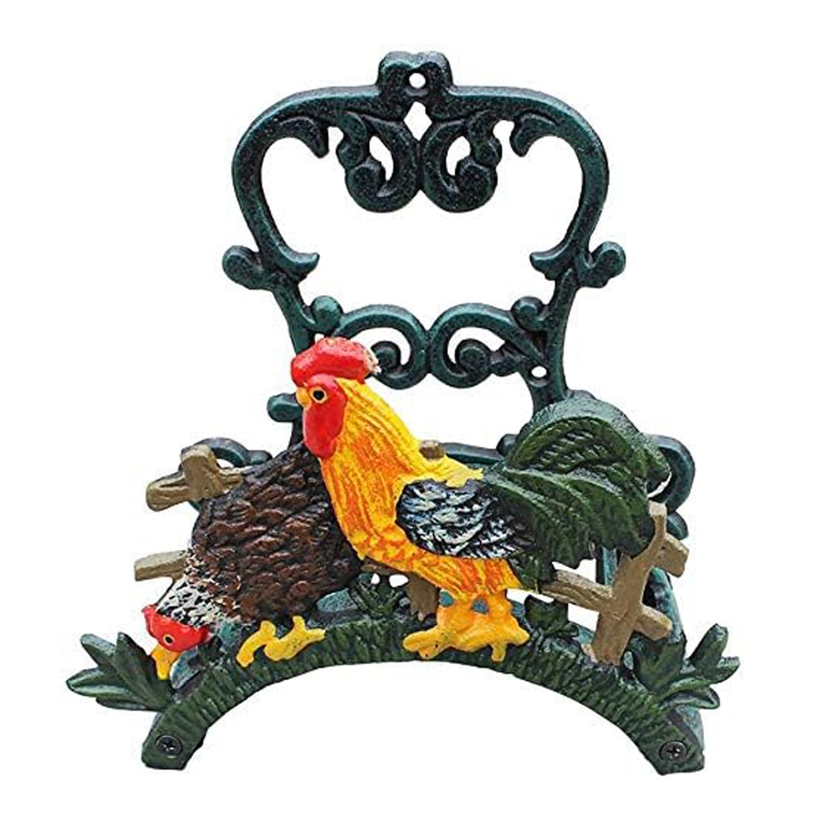 ANZAGA Soporte para Manguera de jardín de Hierro Fundido Resistente | Colgador de Manguera de Agua montado en la Pared,B