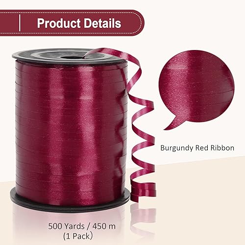 Miniatura 112 de Cinta rizadora morada – Cinta rizadora metálica brillante de 500 yardas para envolver regalos, globos, Halloween y fiestas de cumpleaños Cinta morada