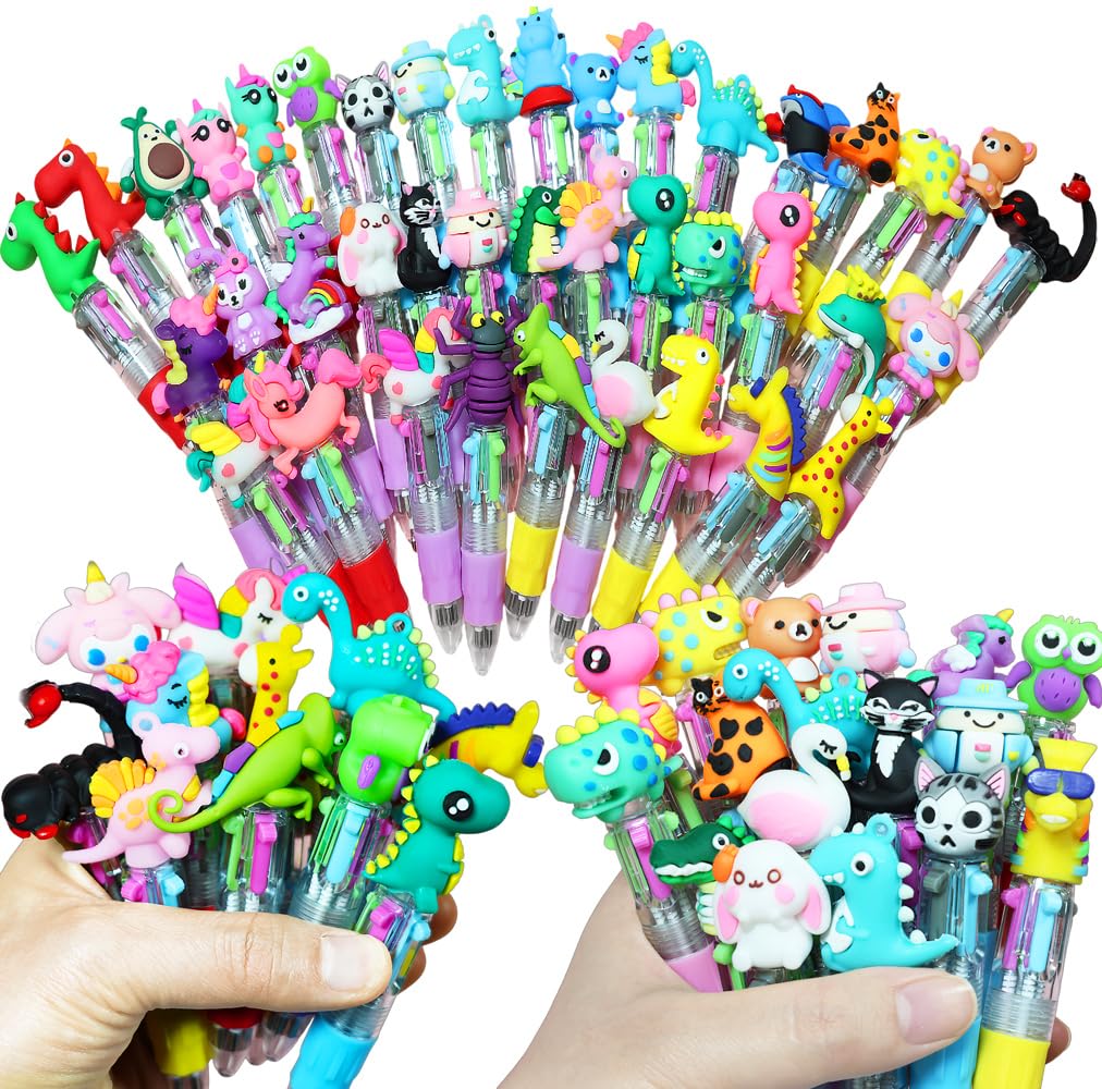 Awinker Pack de 40 Stylos 4 Couleurs pour Enfants - Idéal pour Pochette Cadeau Anniversaire Enfant Invites