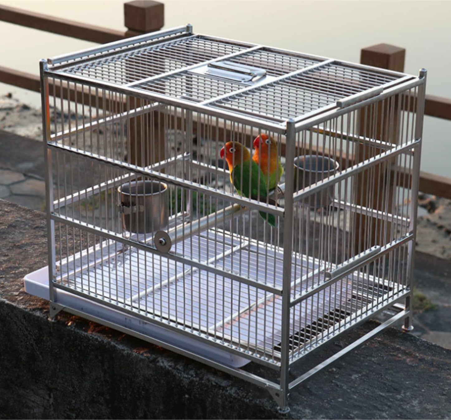 Vogelkäfig im Freien, Große Vogelkäfige Schmiedeeisen Tragbarer Vogelkäfig Edelstahl Vogelträger Vogelhaus Für Den Außenbereich Vogelvoliere Vogelkäfig Voliere
