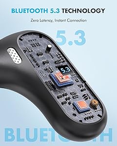 Boytond Open Ear Earbuds, Wireless Ear Buds,Earhook Earbuds with 40H Playtime,IPX7 Waterproof Sports Bluetooth Earphones,Bluetooth 5.3 Ultra Comfort Open Ear Headphones Wireless,Clear Calls