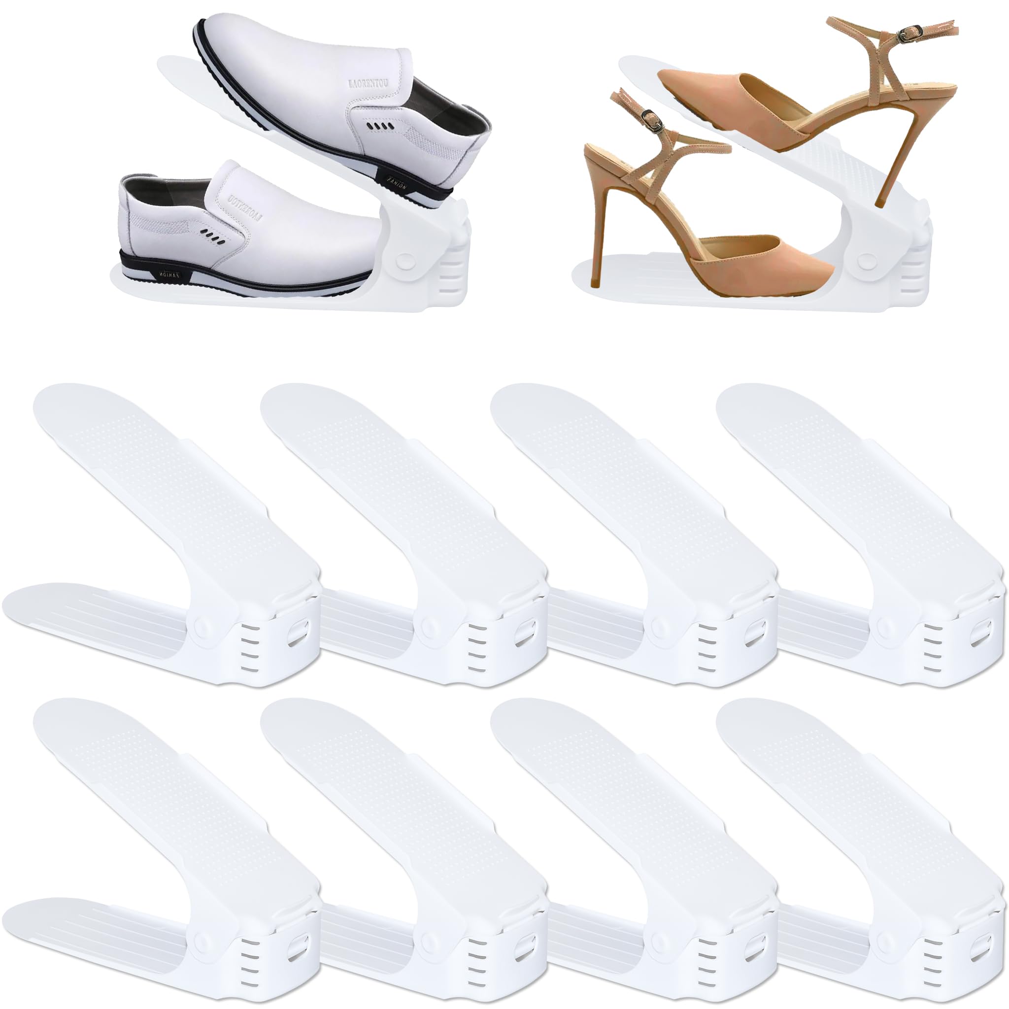 AufuN Schuhregal 10-tlg - Platzsparende Schuhorganizer Für Schrank & Eingangsbereich