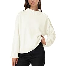 LOMON Womens Sweater Oversized Long Sleeve Tops Mock Neck Fall Winter Cloth