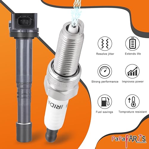 Miniatura 4 de PAPAPARTS Paquete de bobinas de encendido UF602 y bujías compatibles con Honda Accord Civic CR-V Crosstour para Acura ILX 2.4L L4 Juego de 4